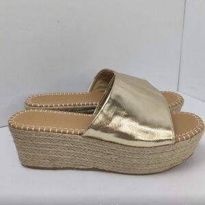 BAMBOO Gold Platform Shoes